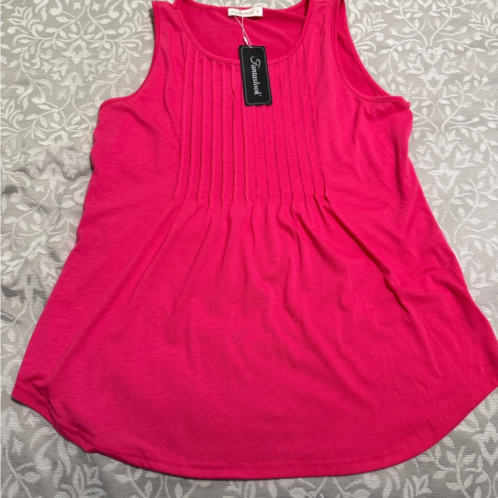 Fuchsia Sleeveless Tank Top by Free People